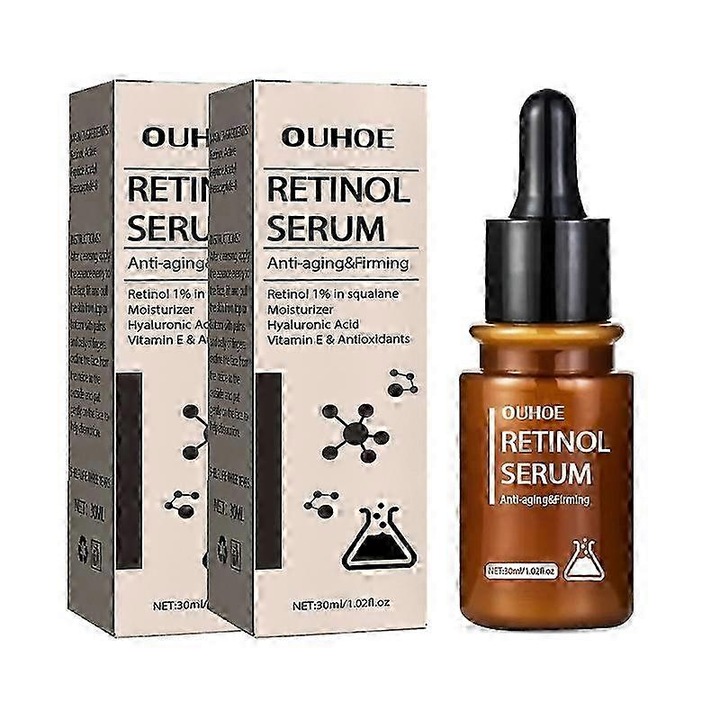 Esenta faciala anti-imbatranire cu retinol, Ouhoe, 30ml, efect de intinerire, imbunatateste elasticitatea pielii, set 2 bucati