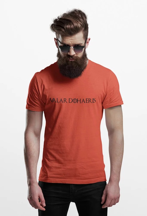 D&B 150 MO00100 Valar Dohaeris unisex polo - meret, Világos narancssárga