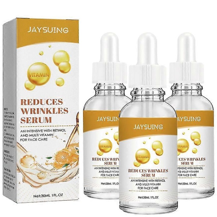 Serum facial anti-rid, Jaysuing, reduce ridurile si pliurile nazolabiale, hidrateaza si intareste pielea, set de ingrijire a pielii