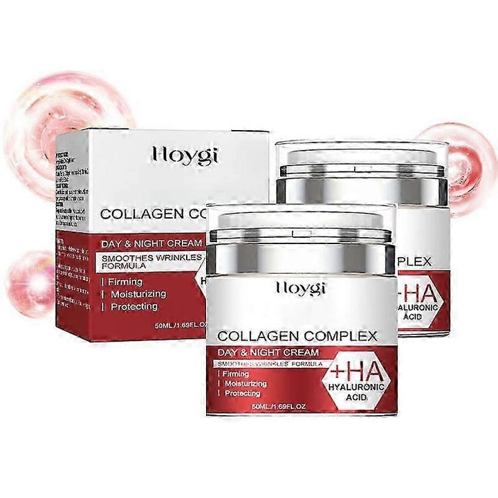 Крем против бръчки, Hoygi, 50 мл, 6,3x6,3x7,5 см, комплект от 2 броя