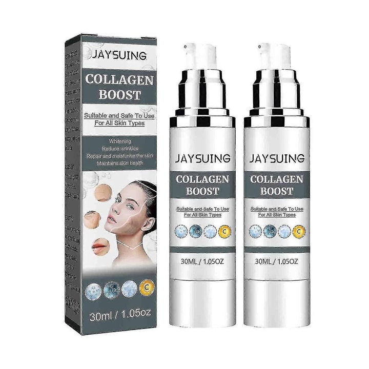 Serum anti-imbatranire, 3 bucati, Jaysuing, elimina ridurile, hidrateaza, brighten skin, 30ml