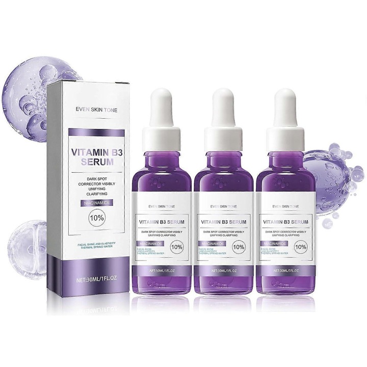 Serum corector pete, cu vitamina B3, anti-imbatranire, 3 piese, pentru toate tipurile de ten