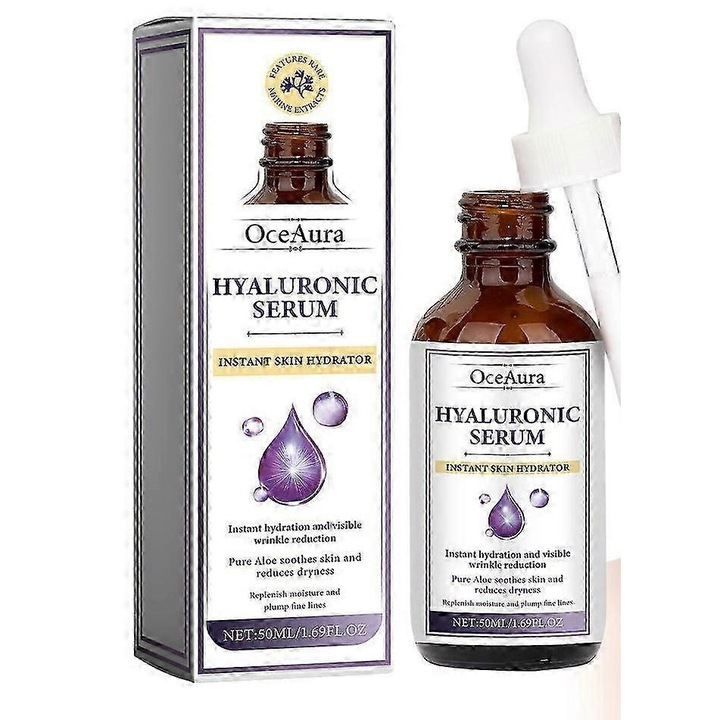 Serum facial cu acid hialuronic, set 3PCS, hidratare, fermitate