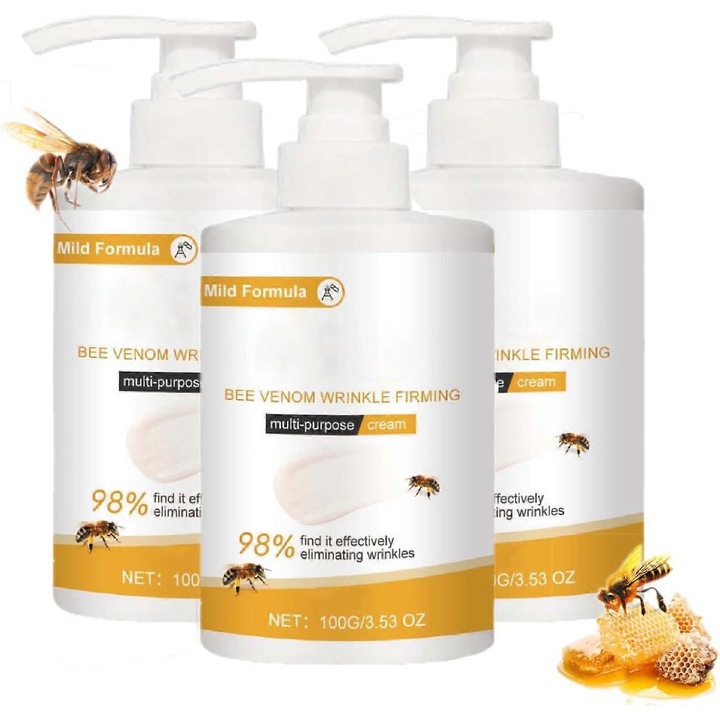 Méhméreg krém, öregedésgátló, 3 darabos szett, mélyhidratáló