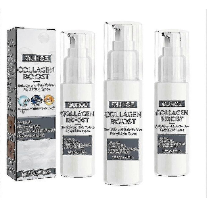 Есенция против стареене с колаген за зоната около очите, 3 броя, хидратираща, възстановяваща, OUHOE