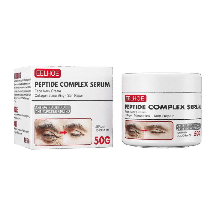 Крем за лице против бръчки, Eelhoe, 50 г, с хиалуронова киселина и алое вера, хидратиращ и стягащ