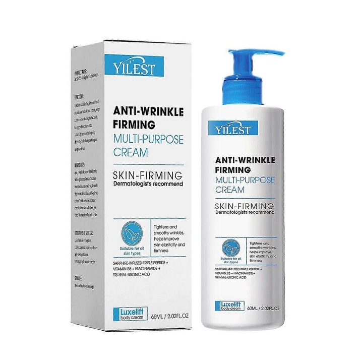 Ránctalanító és feszesítő arckrém, 3 darabos, javítja a bőr rugalmasságát, többszínű