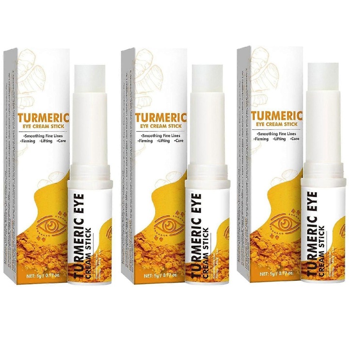 Hidratáló szemkörnyékápoló krém, 3 darabos, csökkenti a szem alatti táskákat, könnyű, természetes textúrájú