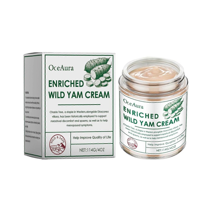 Hidratáló krém vad jamszgyökér kivonattal, menopauzás nők számára, nem zsíros, 50ml