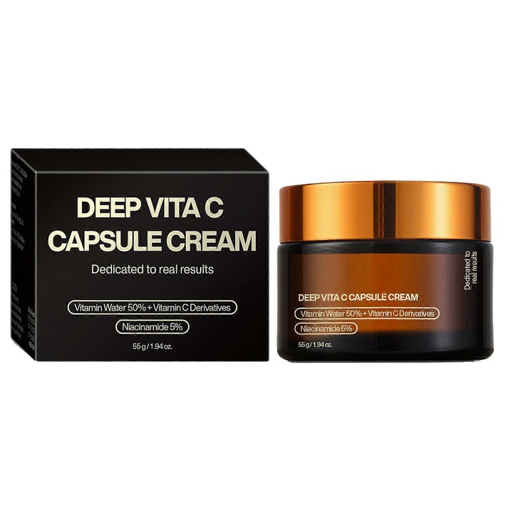 Крем за лице с капсули витамин C, против бръчки, стегнатост, хидратация