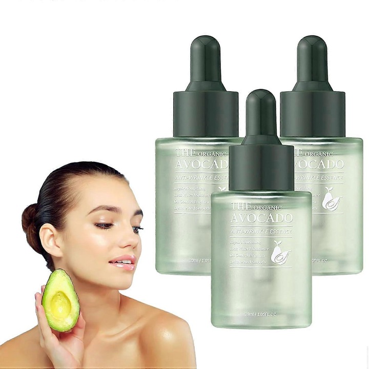 Set 3 seruri anti-rid avocado organic, hidratant si hranitor