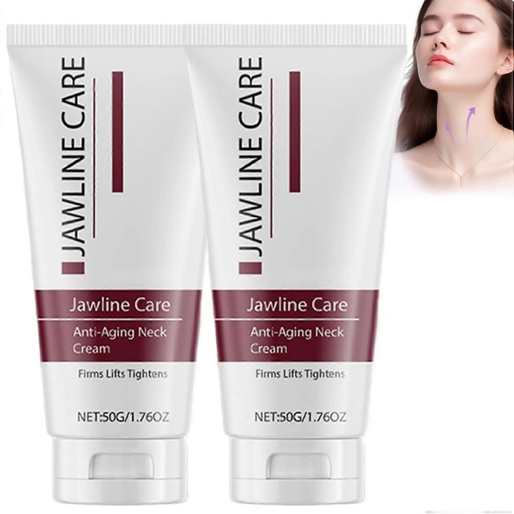 Tratament pentru conturul maxilarului, crema anti-imbatranire, efect de intarire si lifting, 2 bucati