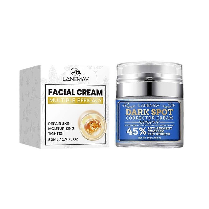 Crema corectoare pentru pete, 2 bucati, ingrediente naturale, 45% complex anti-pigment, pentru fata