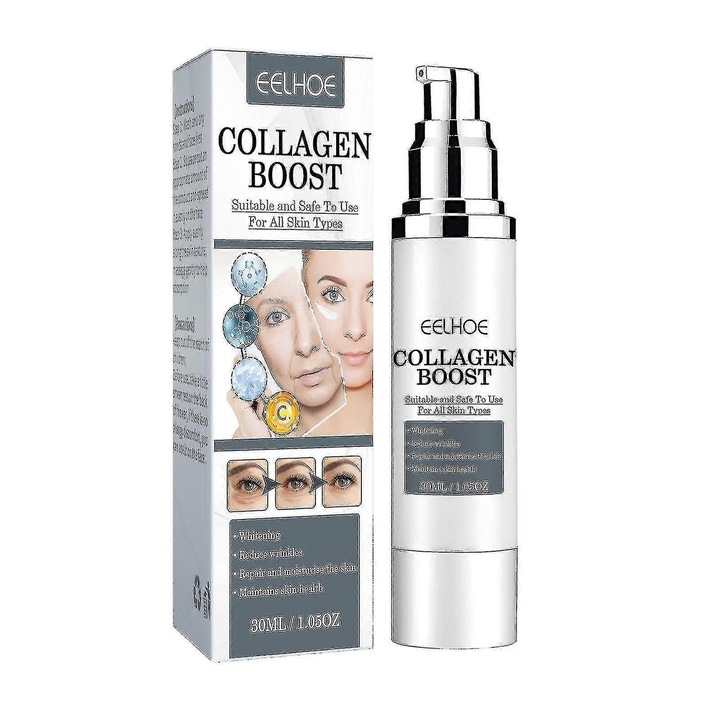 Serum anti-imbatranire cu colagen, 30ml, alb, 12x3cm, set de 1 produs