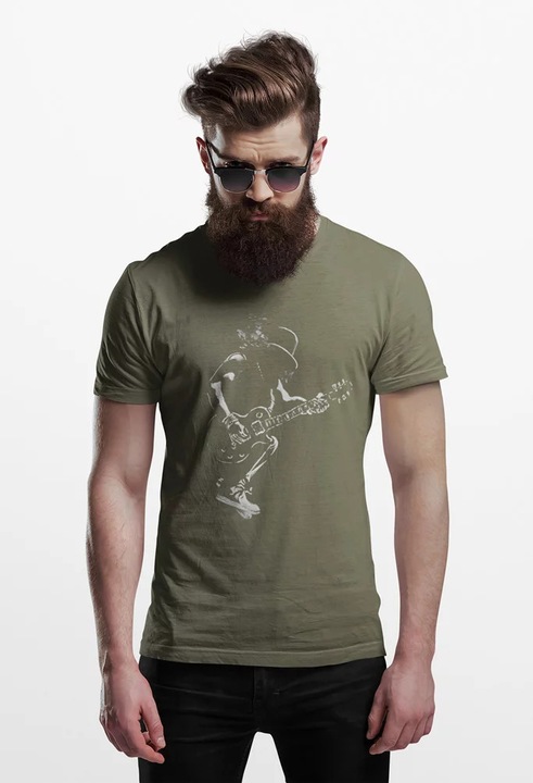 Tricou unisex D&B 150 ZN00012 Slash Verde Militar - Mărimea 3XL