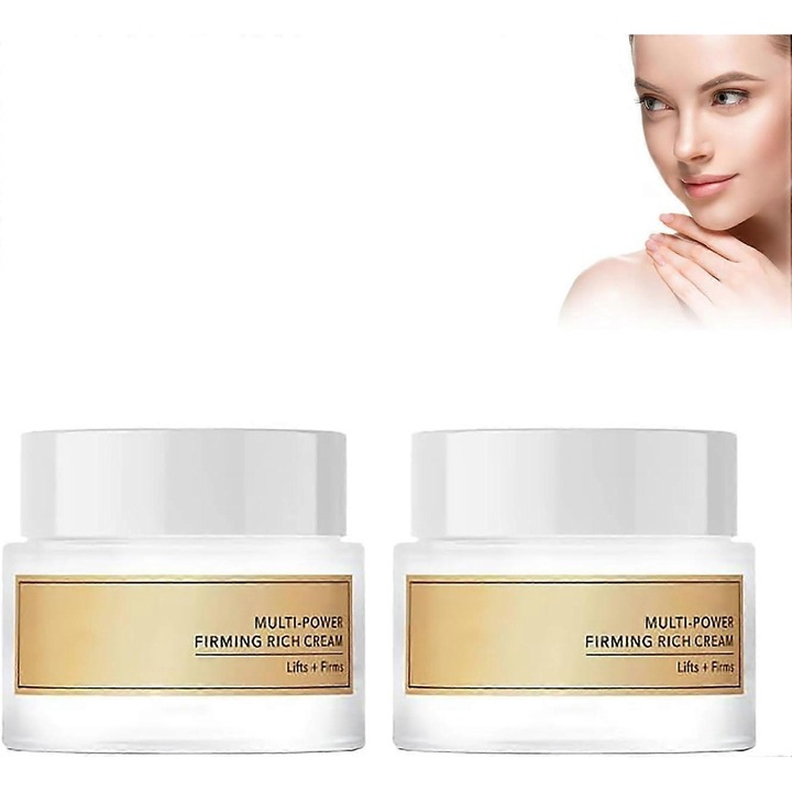 Crema de fata anti-rid, set 2 bucati, efect de intinerire, textura usoara, potrivita pentru toate tipurile de ten