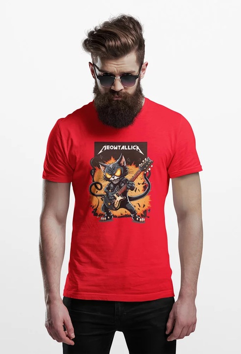 Meowtallica Polo, Melange Narancssarga, Piros