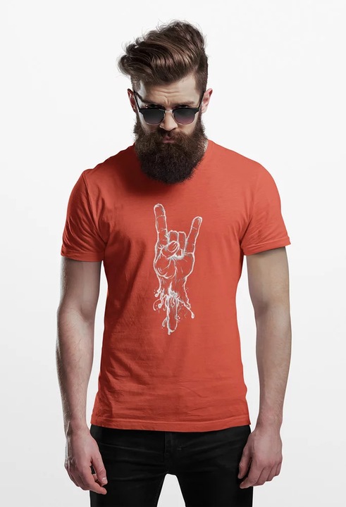 D&B 150 Unisex Póló ZN00015 Rock Melange narancssárga-Méret M