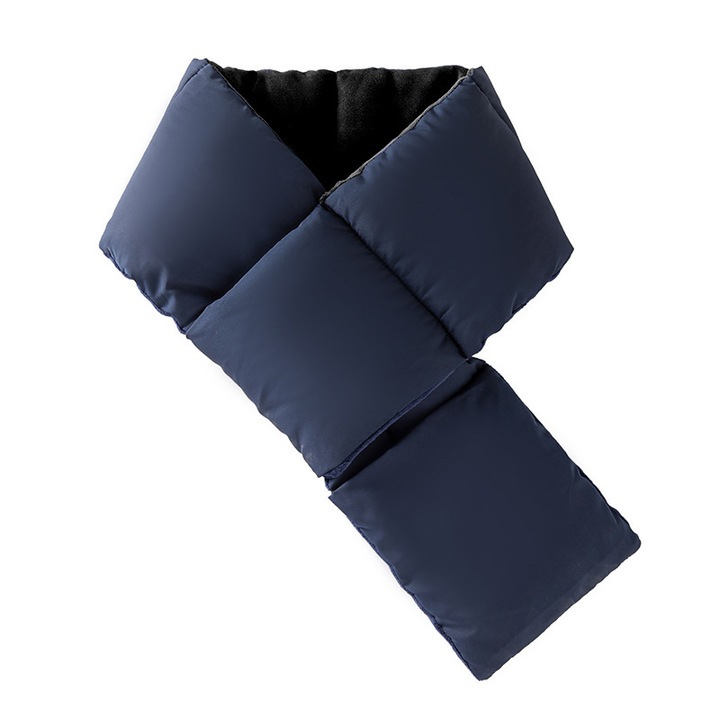 Esarfa dama, navy blue, calduroasa, din puf