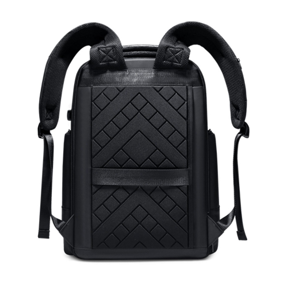 Rucsac laptop MYBALO Atlas, extensibil, impermeabil, cu port USB, 27-39 l, 46x31x20-26 cm, negru