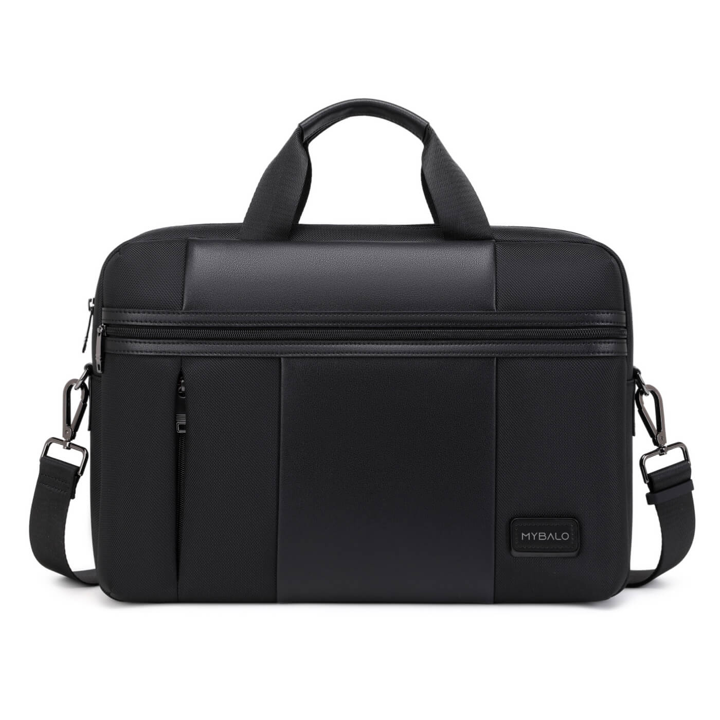 Geanta laptop MYBALO Lugano, 14", deschidere 180°, impermeabila, neagra, 19 l
