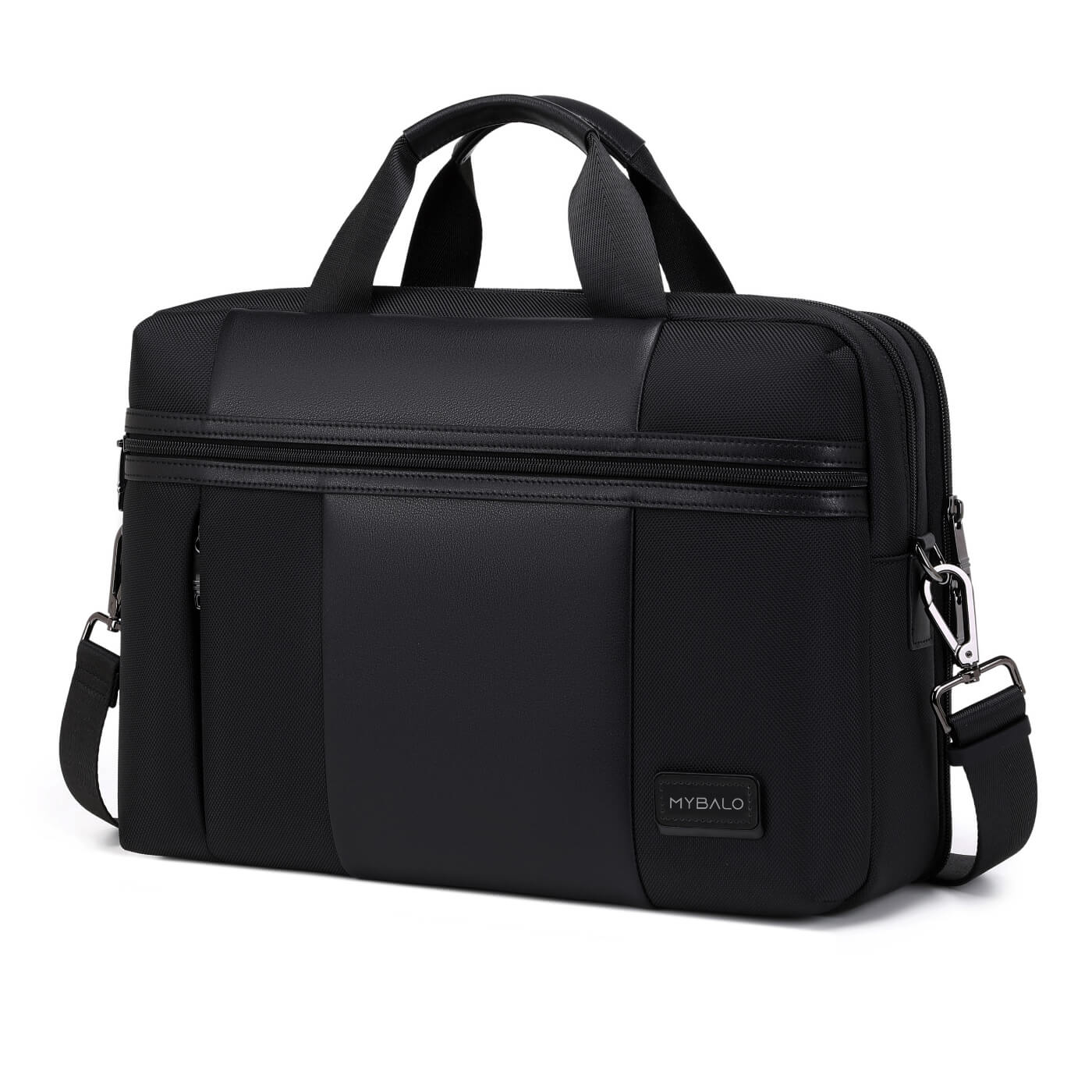 Geanta laptop MYBALO Lugano, 14", deschidere 180°, impermeabila, neagra, 19 l