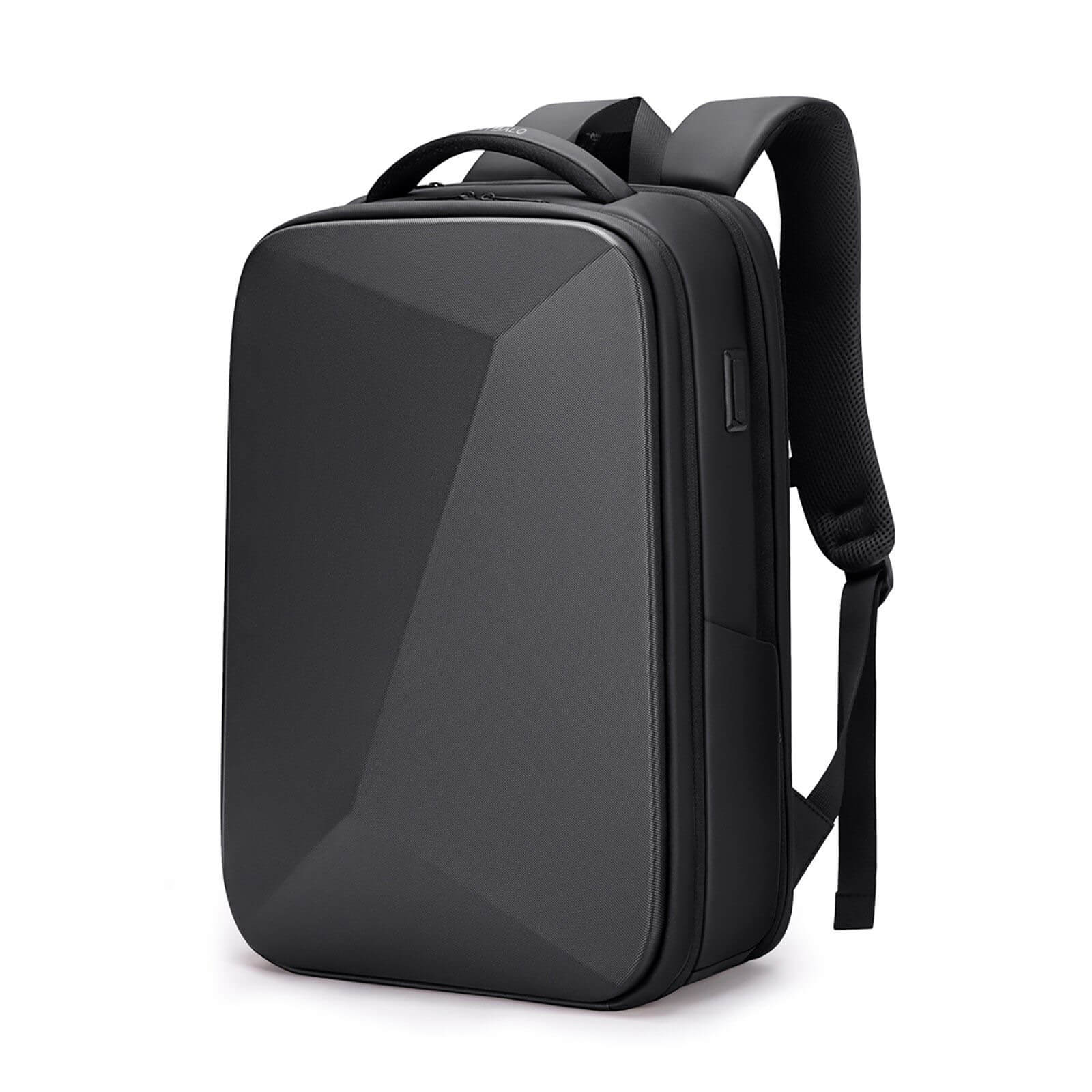 Rucsac de securitate pentru laptop 17,3", extensibil, schelet rigid, negru, 27-36 l
