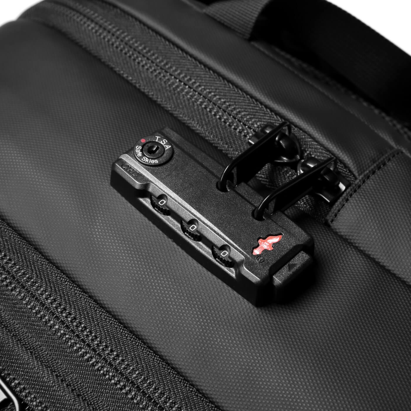 Rucsac de securitate pentru laptop 17,3", extensibil, schelet rigid, negru, 27-36 l