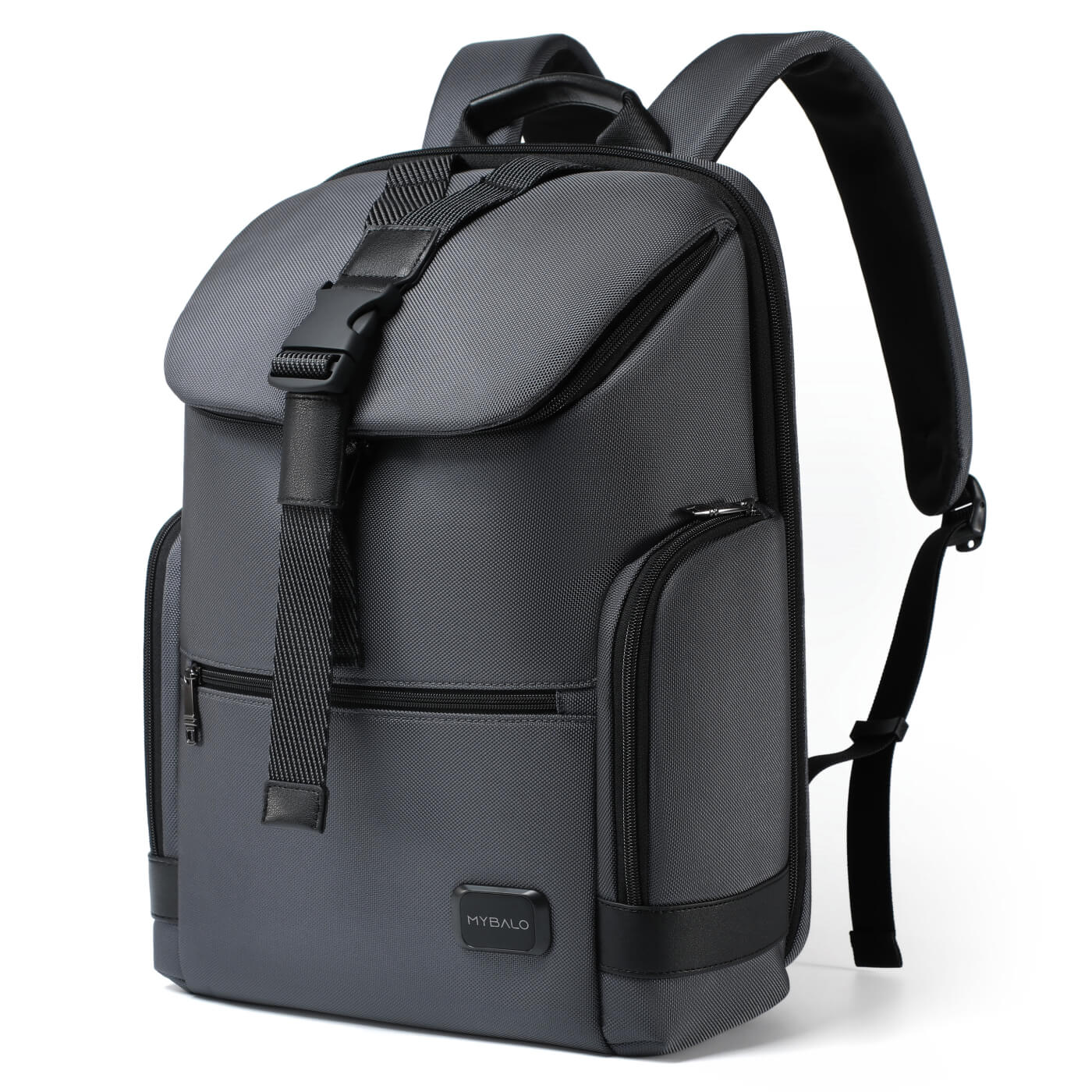Rucsac laptop Bangi, 15,6", 26 l, ergonomie, USB si USB-C, gri, 42x30x17 cm