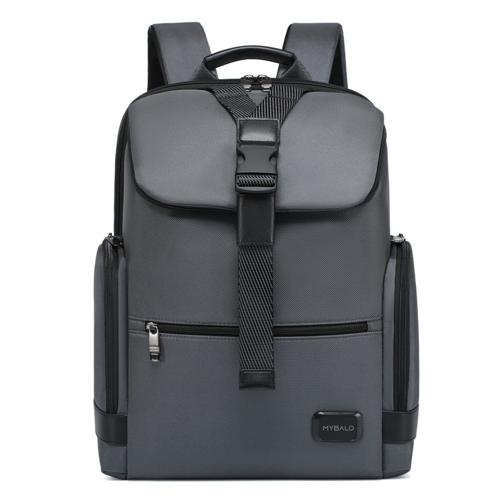 Bangi laptop hátizsák, 15,6", 9" tablet, 26 l, vízálló, 42x30x17 cm, szürke/fekete