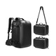 Раница за пътуване MYBALO Traveler 3v1, обем 44 л, отделение за лаптоп 17.3", отделение за таблет 9", черна, размери 53x33x25 см