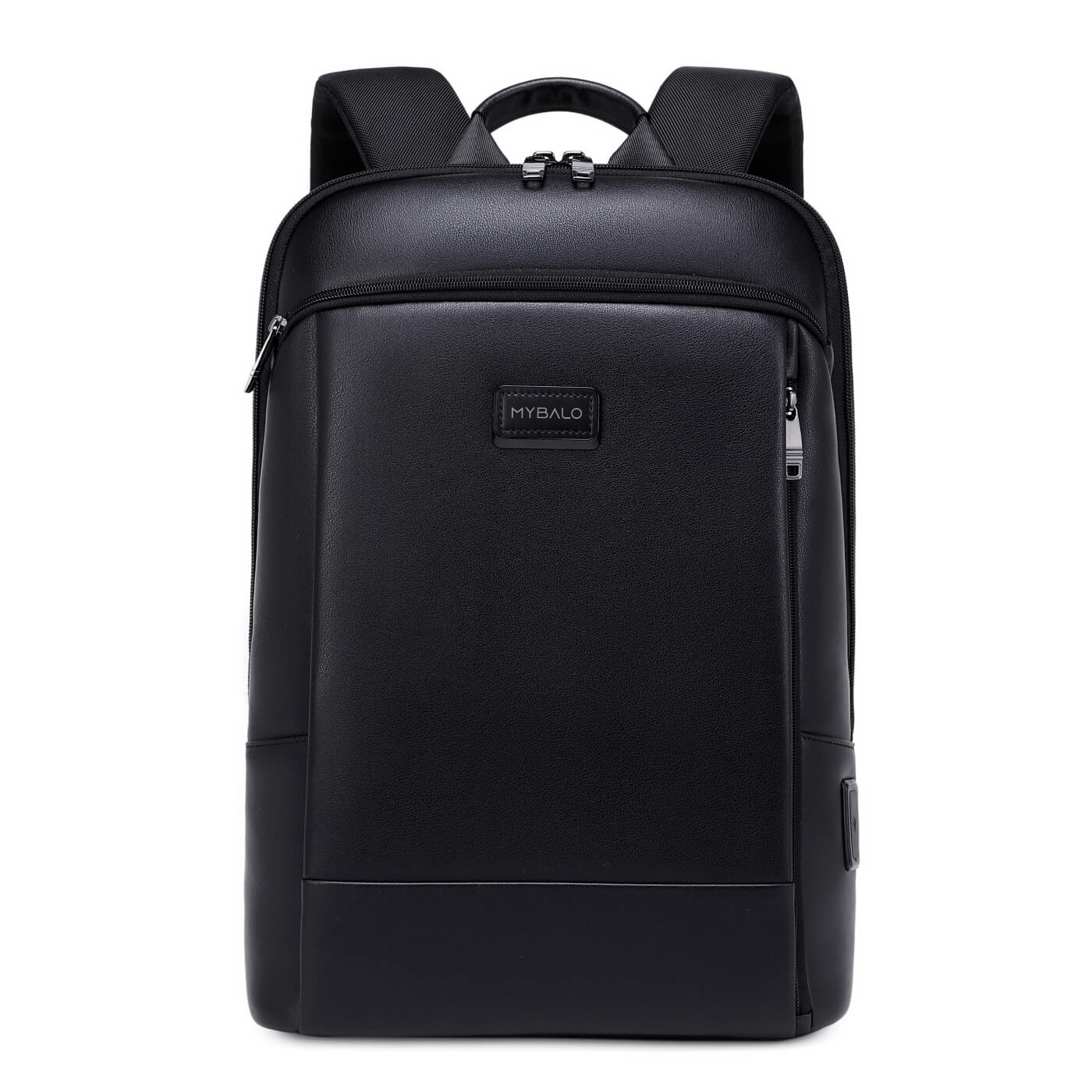 Rucsac business MYBALO Tenky Spectrum pentru laptop 15,6", compartiment tableta 9", port USB si USB-C, impermeabil, negru, 42x30x11cm, 13l