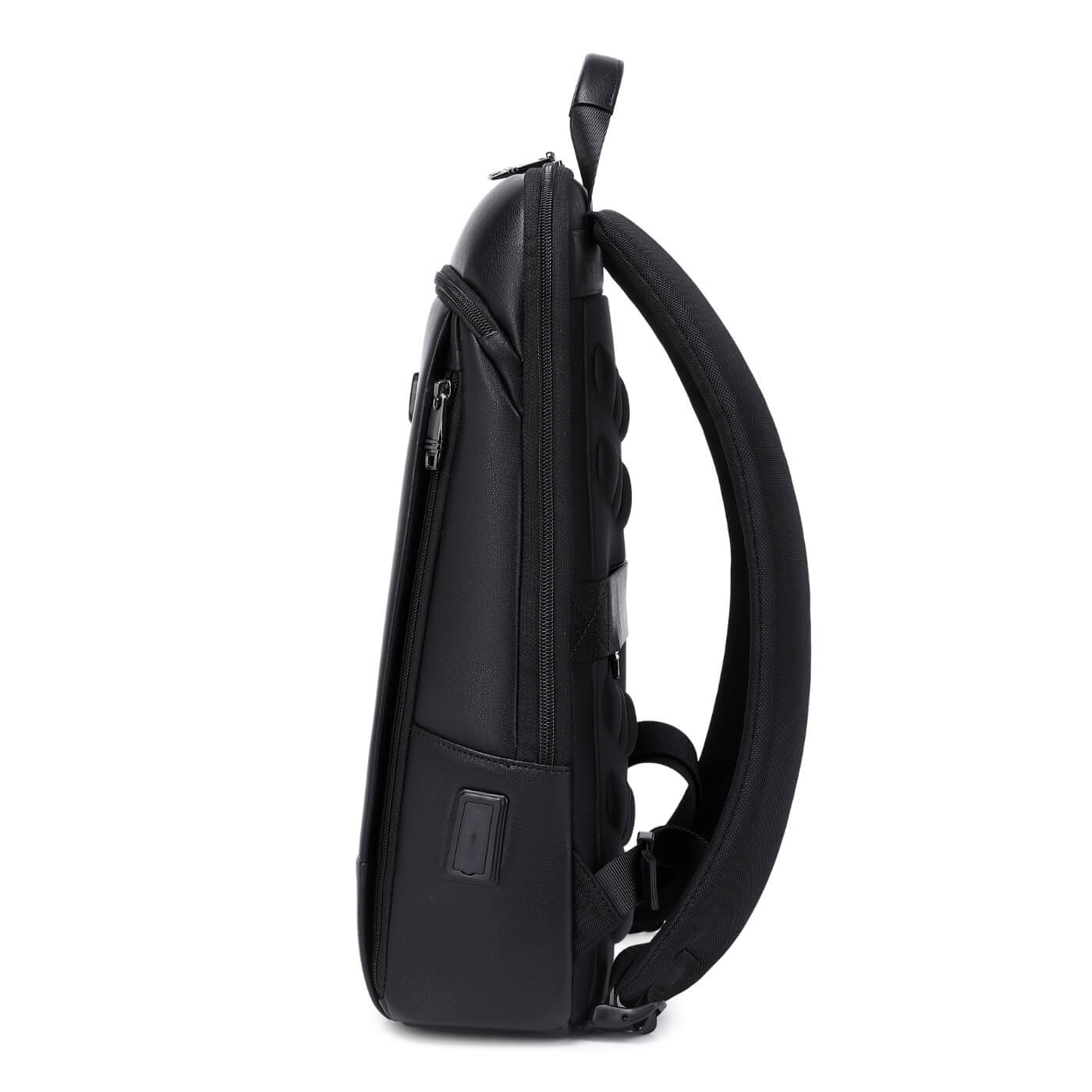 Rucsac business MYBALO Tenky Spectrum pentru laptop 15,6", compartiment tableta 9", port USB si USB-C, impermeabil, negru, 42x30x11cm, 13l