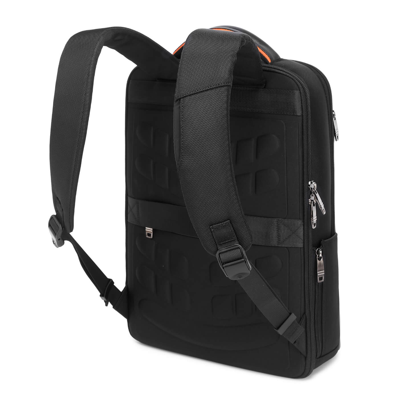 Rucsac business Milano, pentru laptop 15,6", deschidere 180°, port USB si USB-C, negru, 21 l