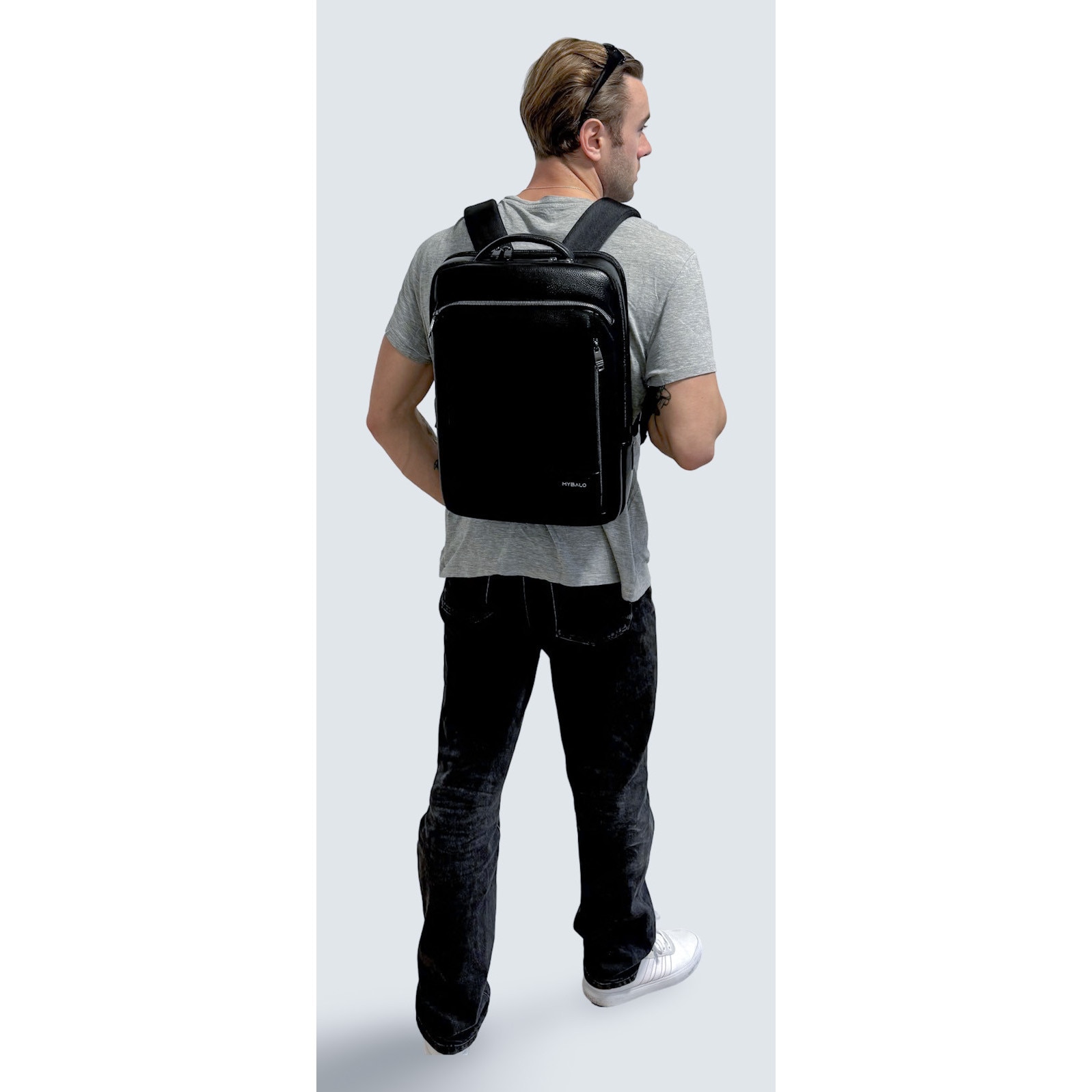 Rucsac business Milano, pentru laptop 15,6", deschidere 180°, port USB si USB-C, negru, 21 l