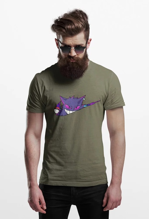 Tricou unisex D&B 150 AN00009 Pokemon Verde Militar - Mărimea, Kaki pal