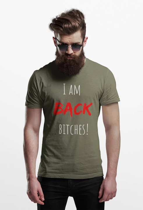 Tricou unisex D&B 150 EB00026 cu spate - Mărimea, Kaki pal