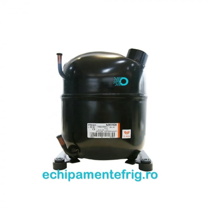 Compresor frigorific Embraco NJ9238GK, R404A, ermetic cu piston, putere 1 1/2CP, dimensiune 41,77x41,77x11,93mm