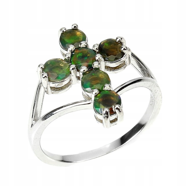 Inel dama, Songea, Argint/Opal, Marimea 16.5