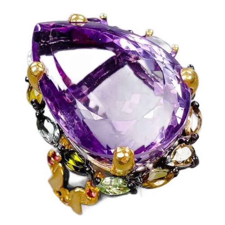 Inel 925 ametist 32.18 certificat marime 18