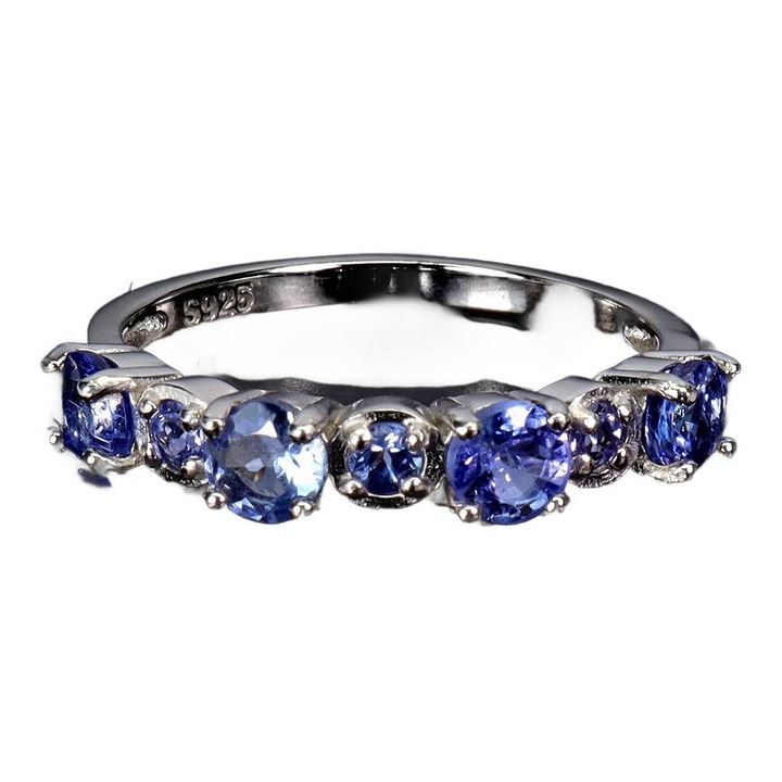 Inel din argint 925, Songea, cu tanzanit, marimea 19, 23x4mm