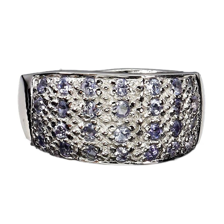 Inel argint 925, Songea, tanzanite natural, 20x10mm, 18