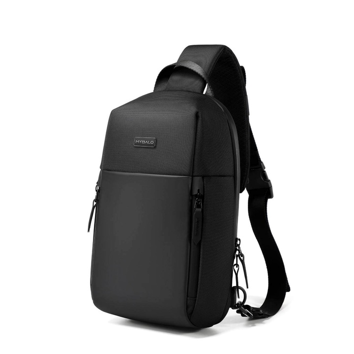 Rucsac MYBALO Denver, 7l, negru, 33x20x10cm, impermeabil, pentru tableta pana la 9"