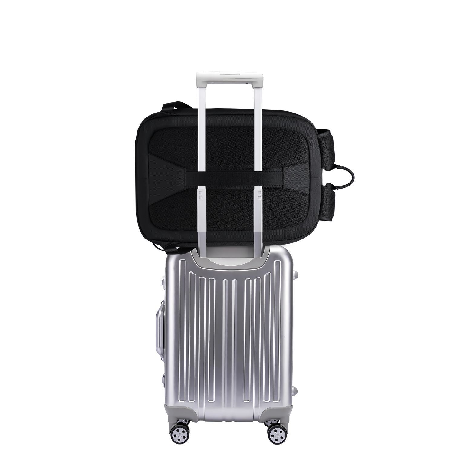 Rucsac business Spire, capacitate 21 l, compartiment laptop 15,6", compartiment tablet 9", deschidere 180°, negru, 43x30x16 cm