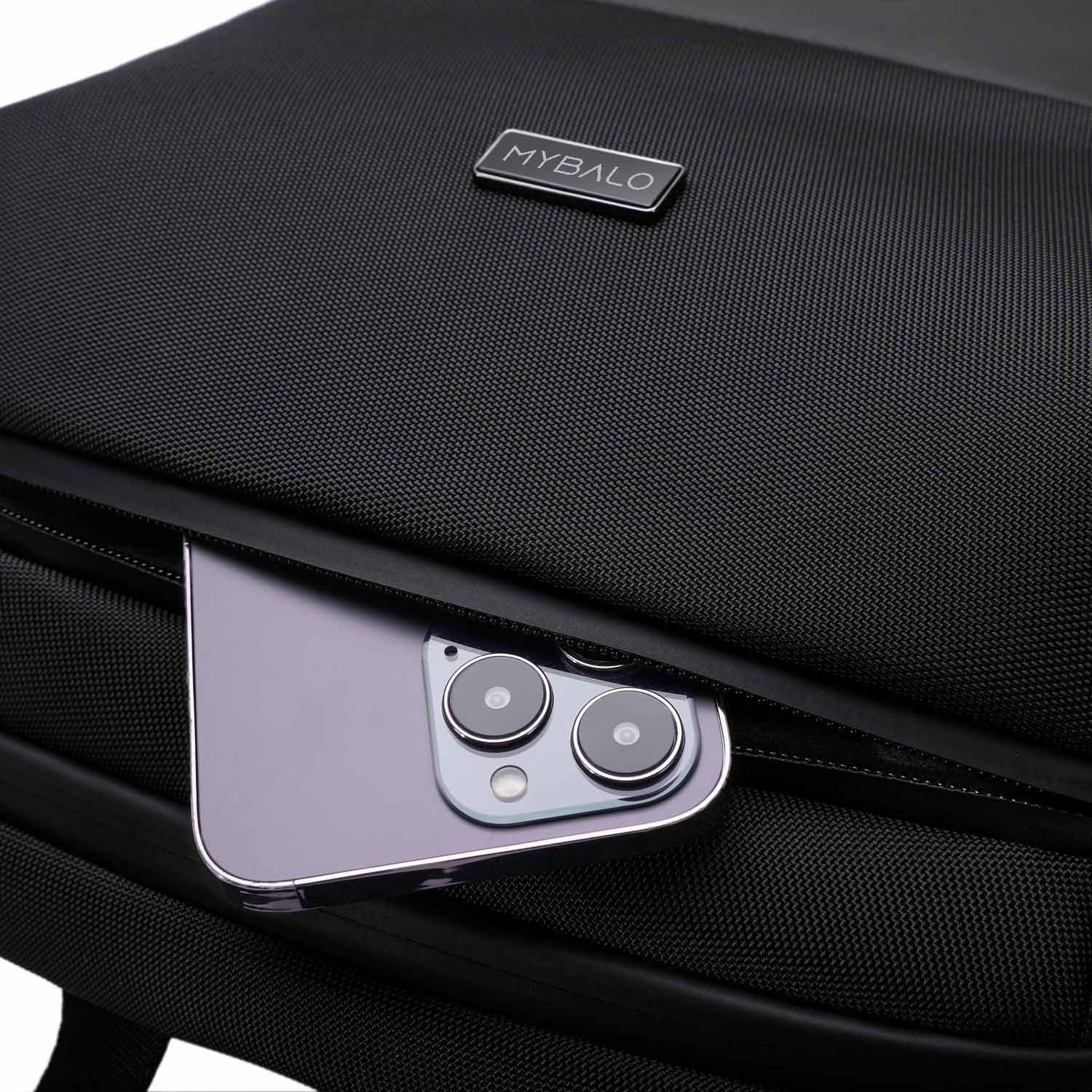 Rucsac business Spire, capacitate 21 l, compartiment laptop 15,6", compartiment tablet 9", deschidere 180°, negru, 43x30x16 cm