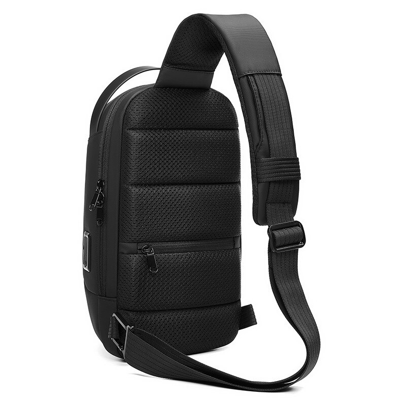 Rucsac unisex MYBALO Walker, 5L, impermeabil, cu USB port, pentru tableta 9", 32x17x10cm, negru