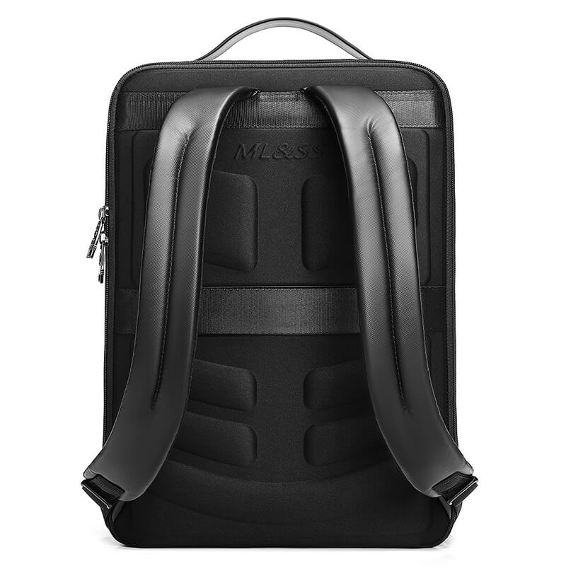 Rucsac business Haag, 16L, compartiment pentru laptop 15.6" si tableta 9", deschidere 180°, material Oxford impermeabil, negru, 42x30x13cm