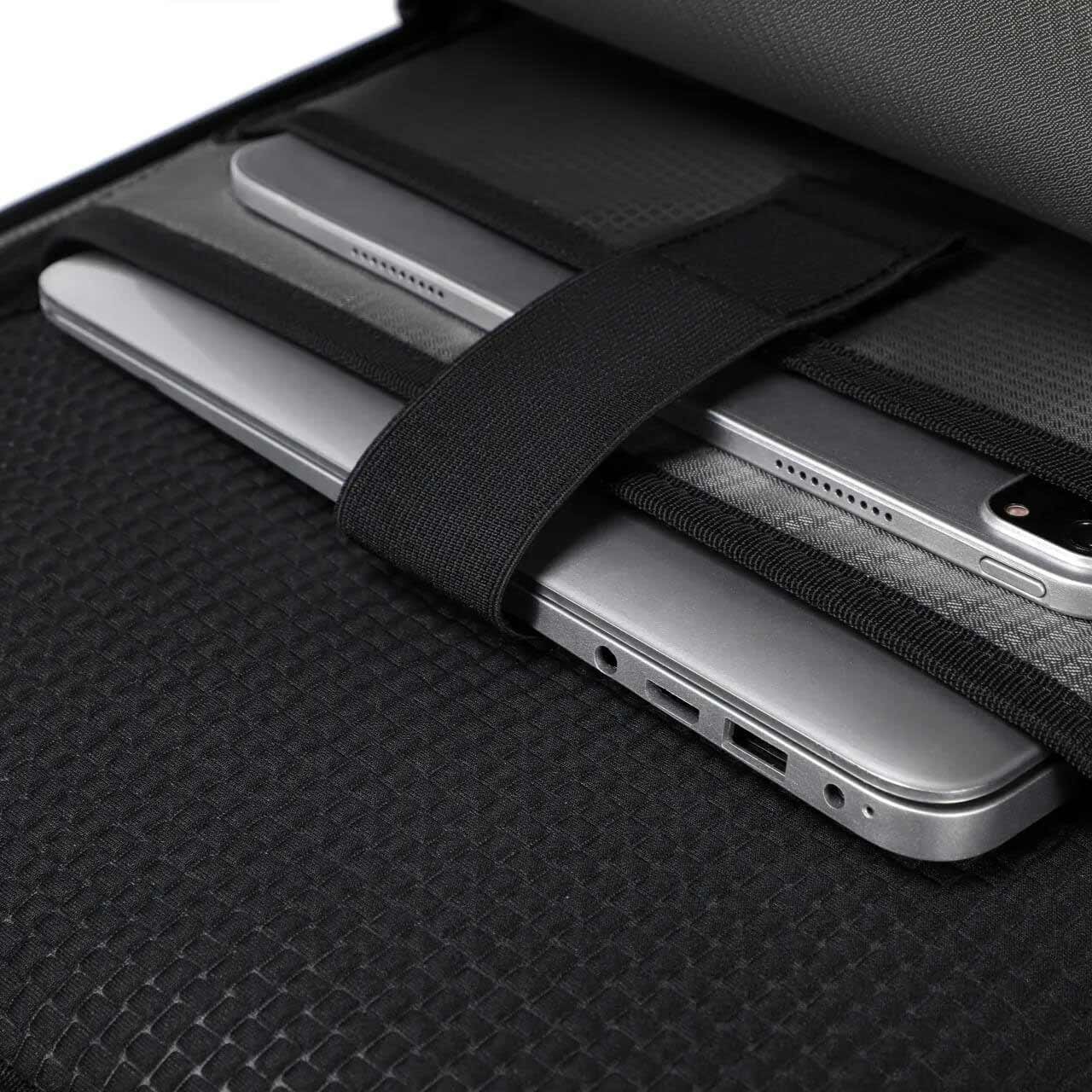 Rucsac MYBALO Citizen, impermeabil, pentru laptop 17,3", tableta 9,7", 24 l, negru, RFID protectie