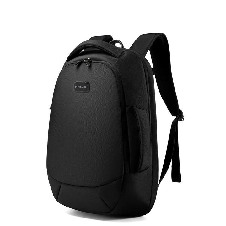 Rucsac de calatorie Elevate Mybalo, compartiment pentru laptop 17,3", tableta 9,7", deschidere 180°, negru, 25-32 l