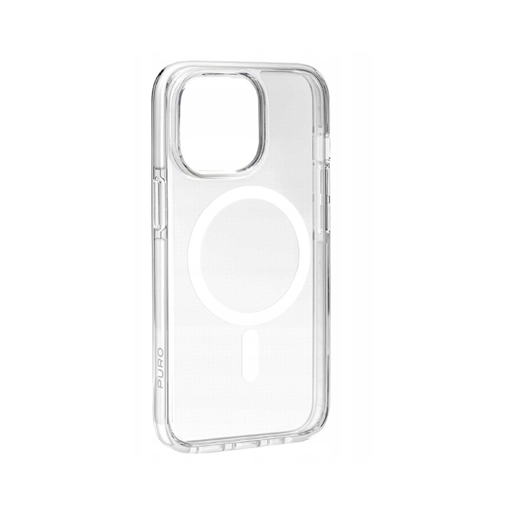 Etui Puro Lite Mag cu MagSafe pentru iPhone 16e, transparent, TPU, protectie completa
